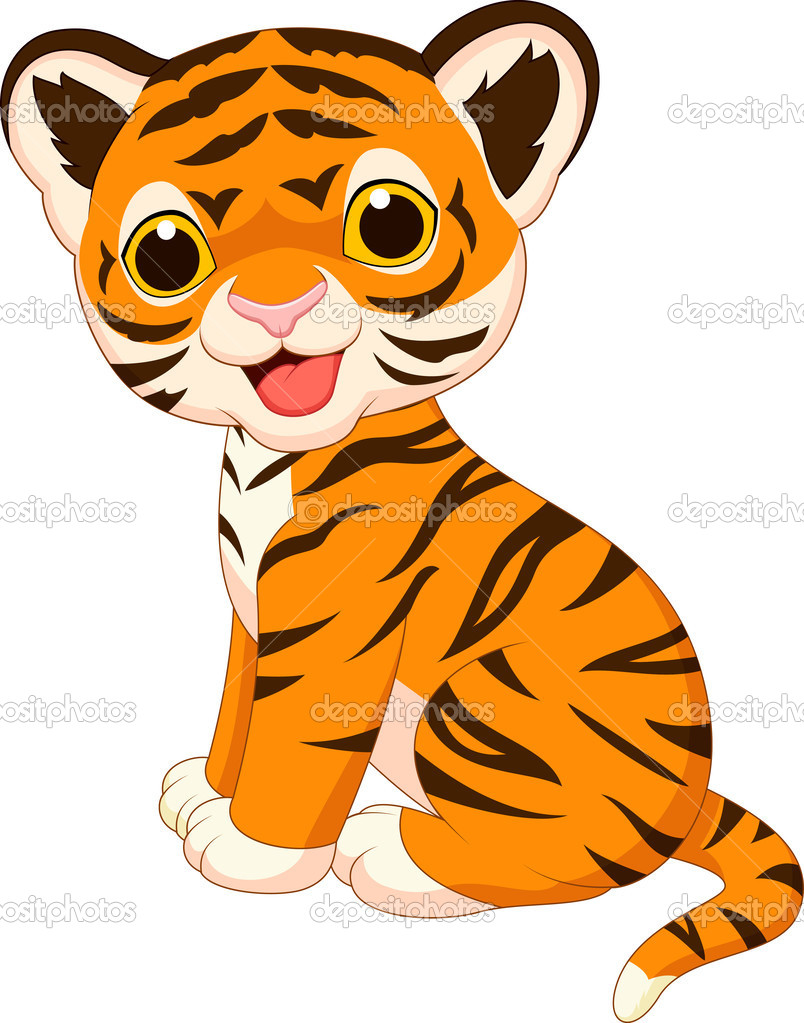 baby tiger clipart - photo #16