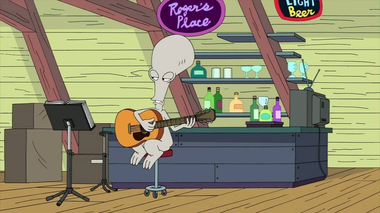 american dad playing guitar