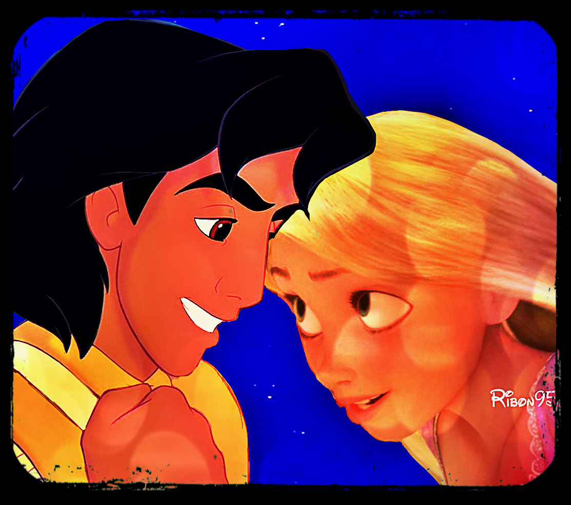 Aladdin and Rapunzel disney