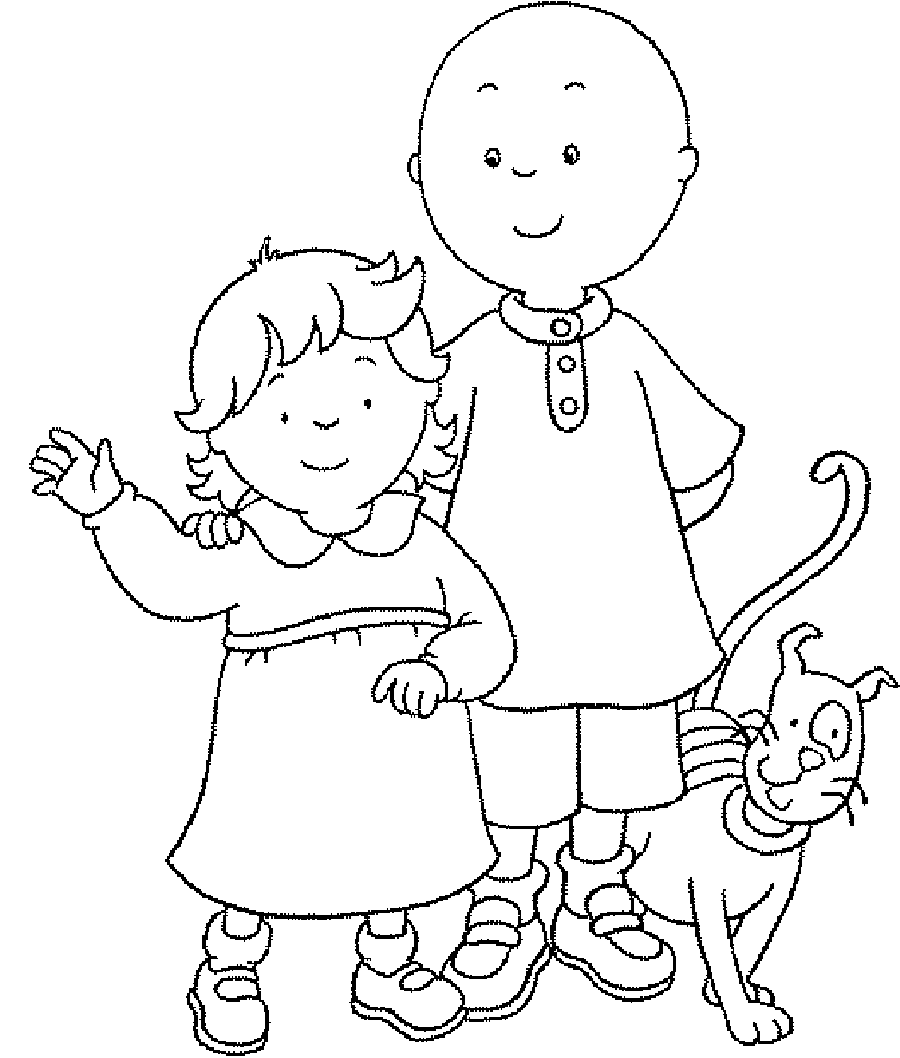 caillou coloring pages halloween cat - photo #3