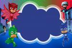 convite Anivers%C3%A1rio PJ Masks  free para imprimir