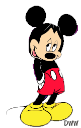 mickey Mouse tired