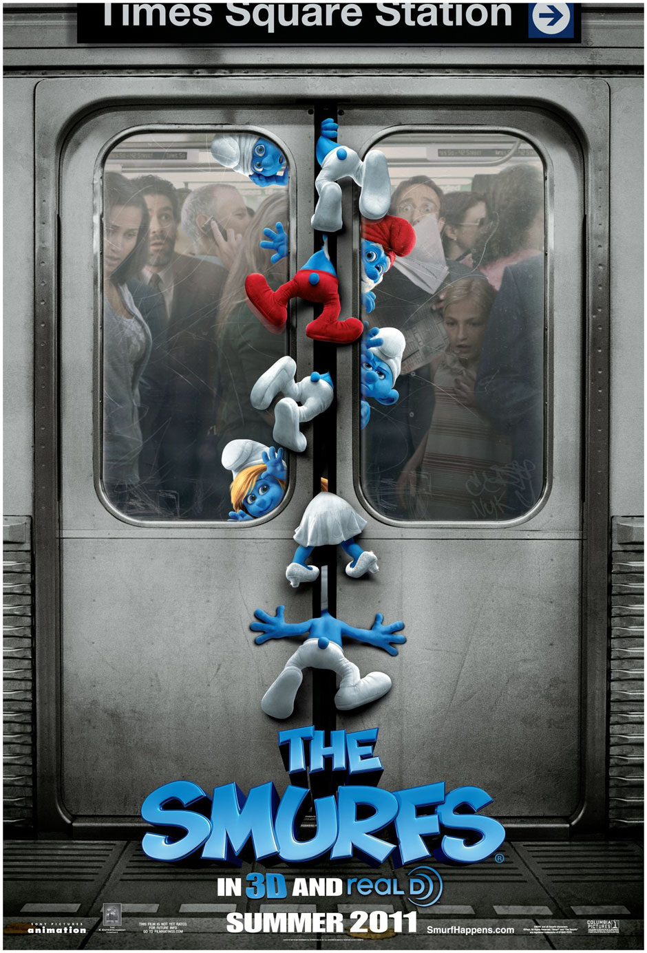 The Smurfs poster black