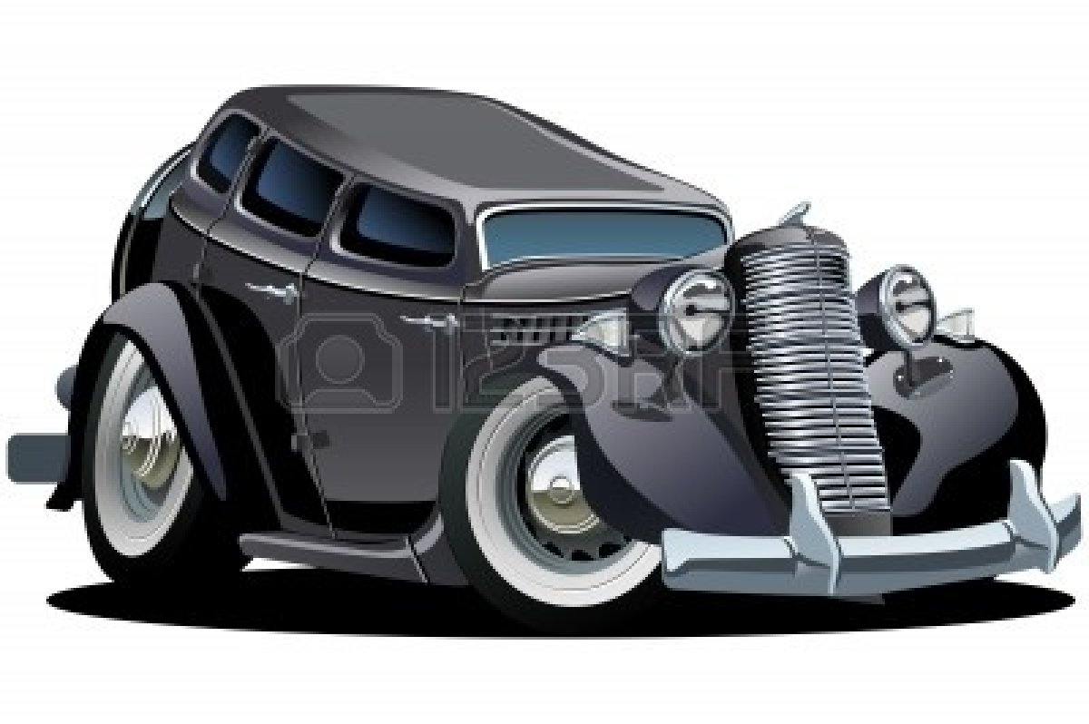 black cartoon car