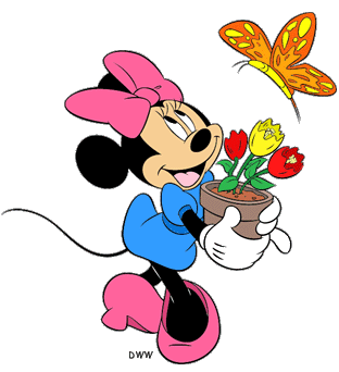 minnie Mouse flowers and fly