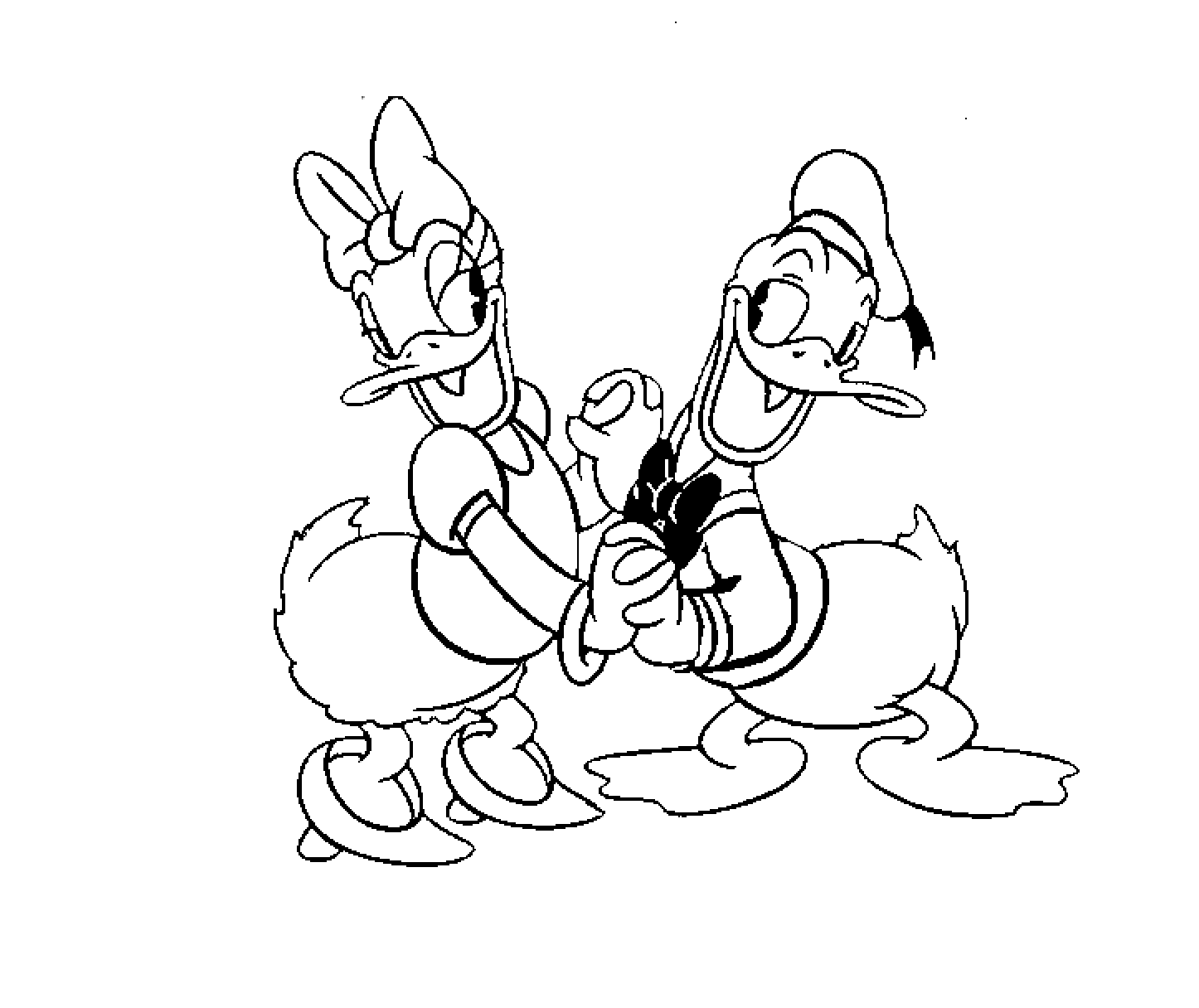 Donald And Daisy Duck Coloring