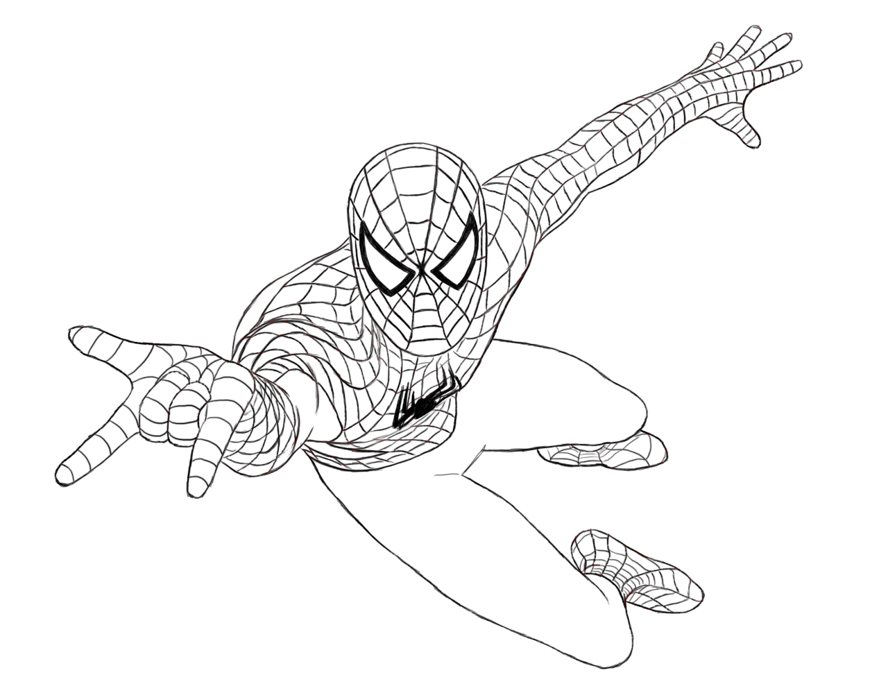 Draw Spiderman