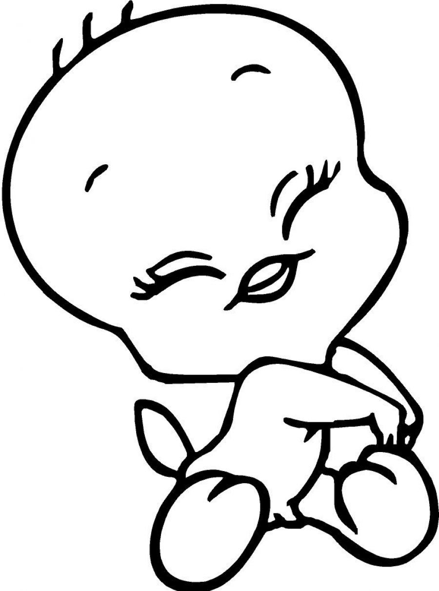 Cute Tweety Bird Coloring Page