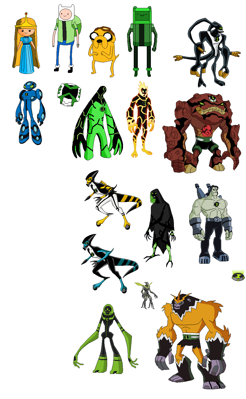 All the names and pictures of ben 10 aliens. 