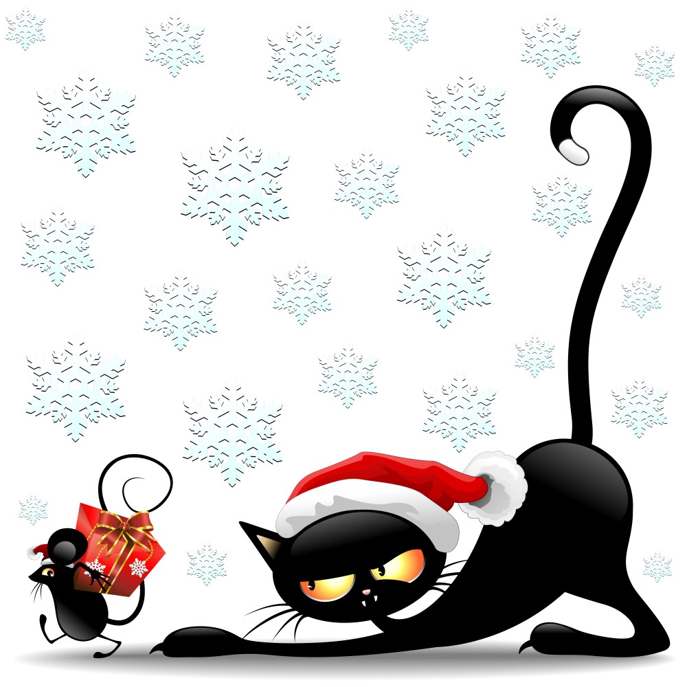 Funny Christmas Cat Cartoon hd picture, Funny Christmas Cat Cartoon hd