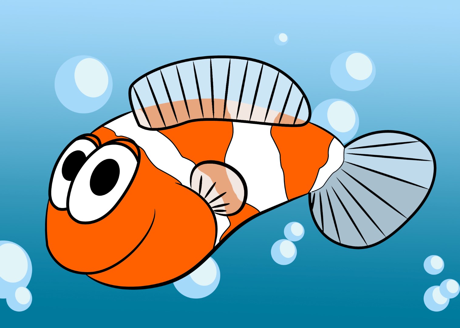 cartoon clown fish