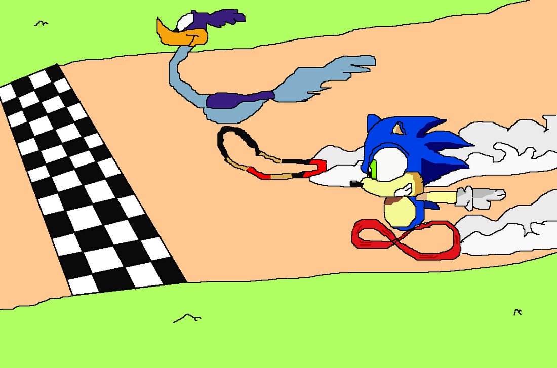 sonic vs the roadrunner