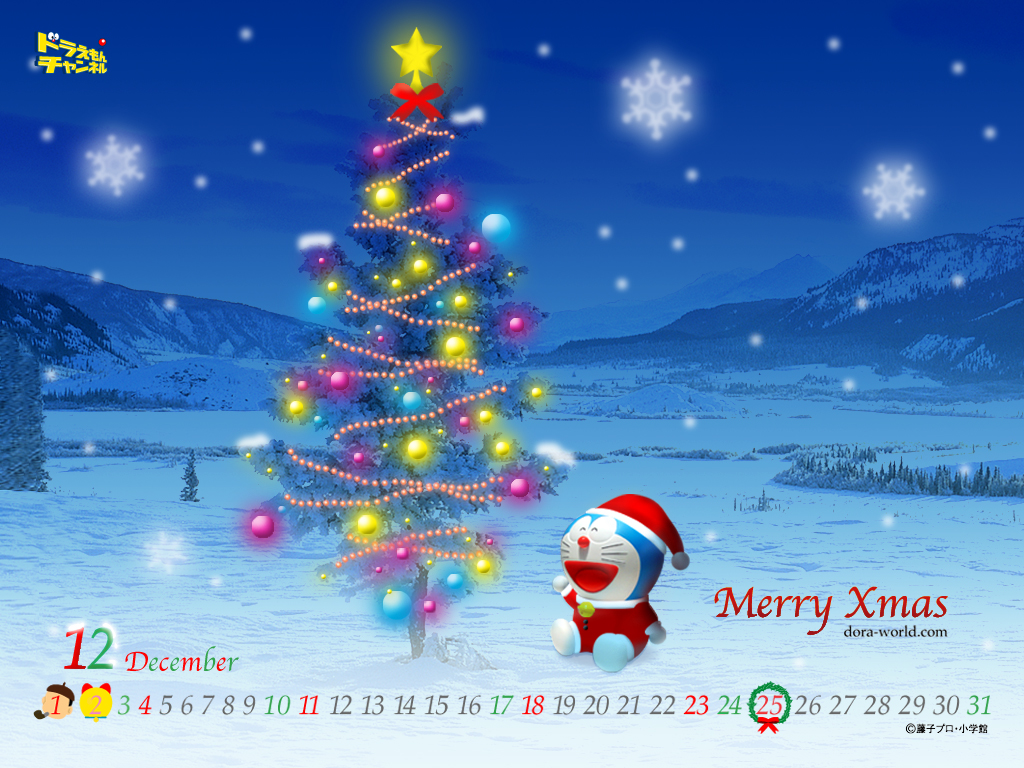 doraemon christmas wallpaper christmas