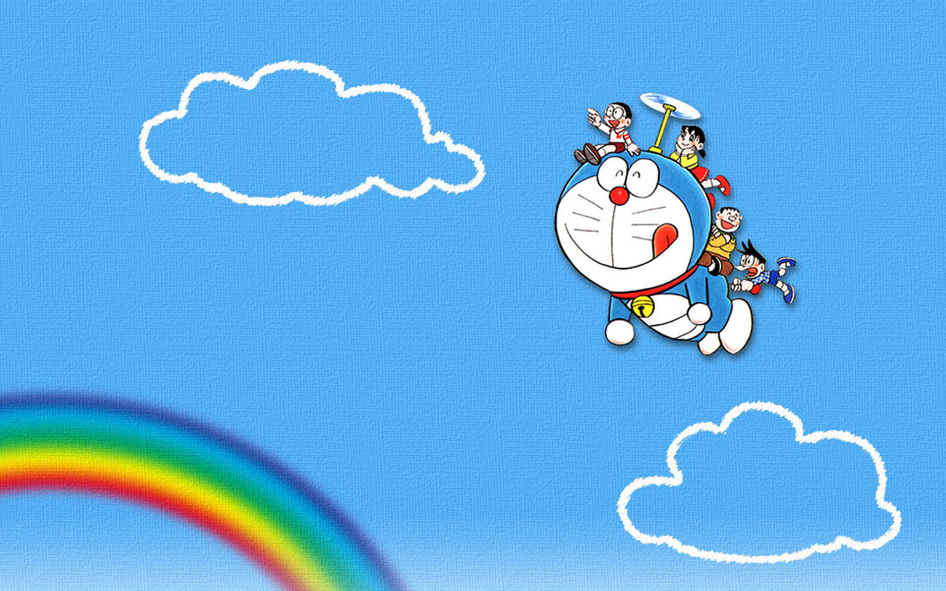 doraemon wallpaper rainbow