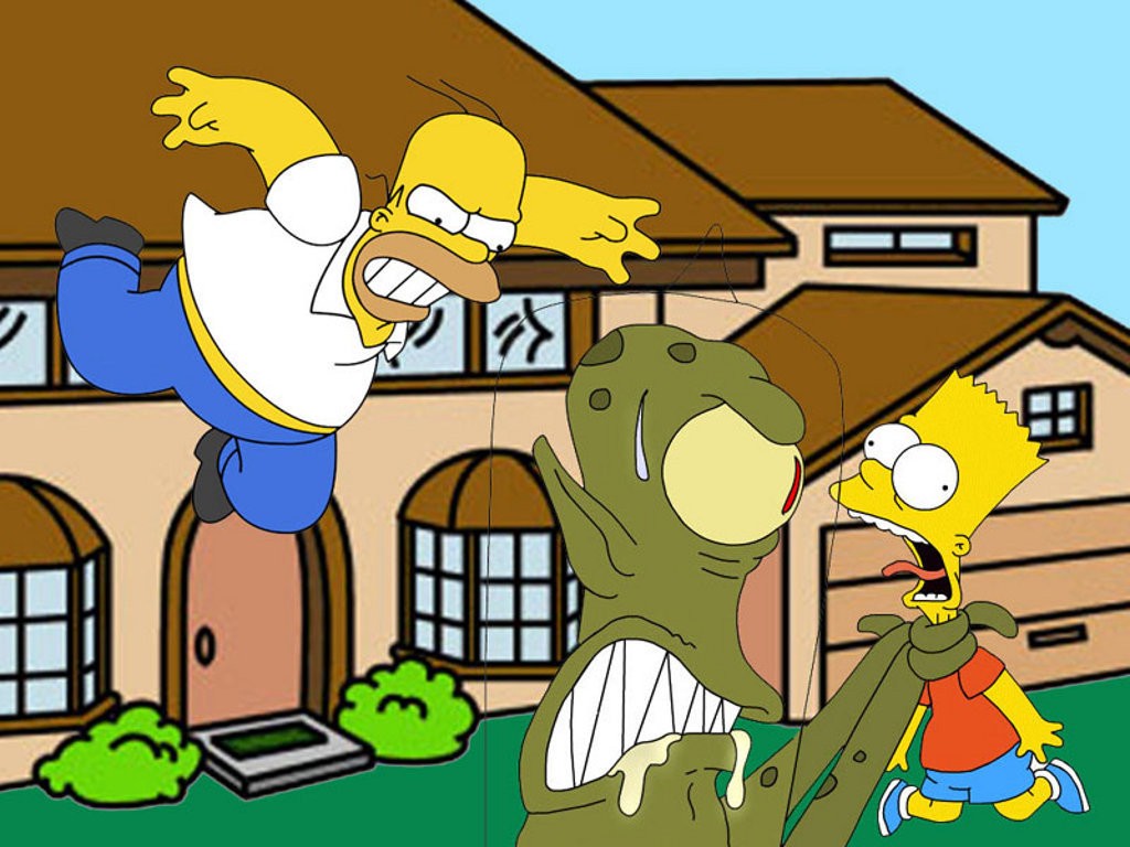 bart and homer simpson