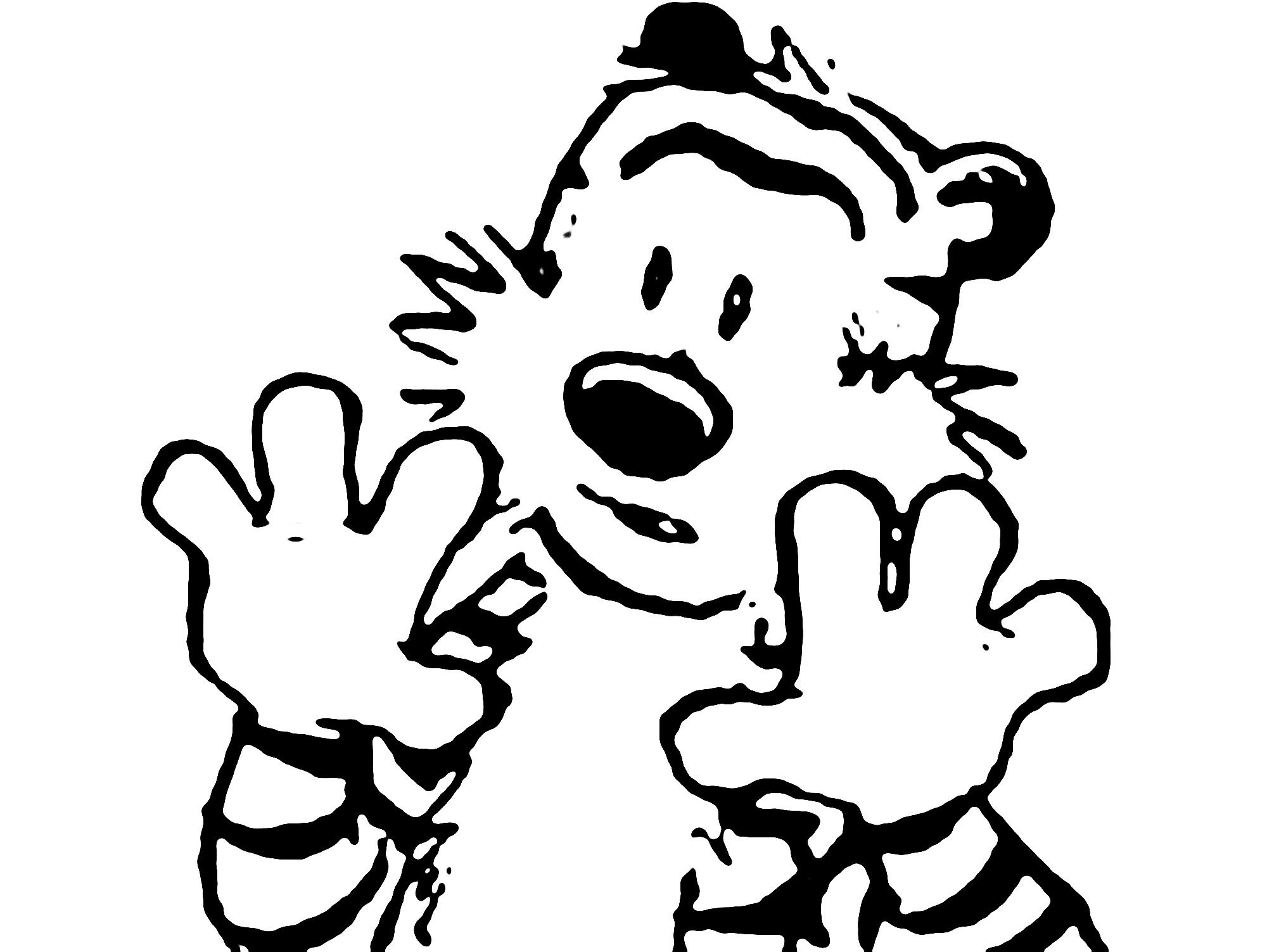 Hobbes calvin coloring