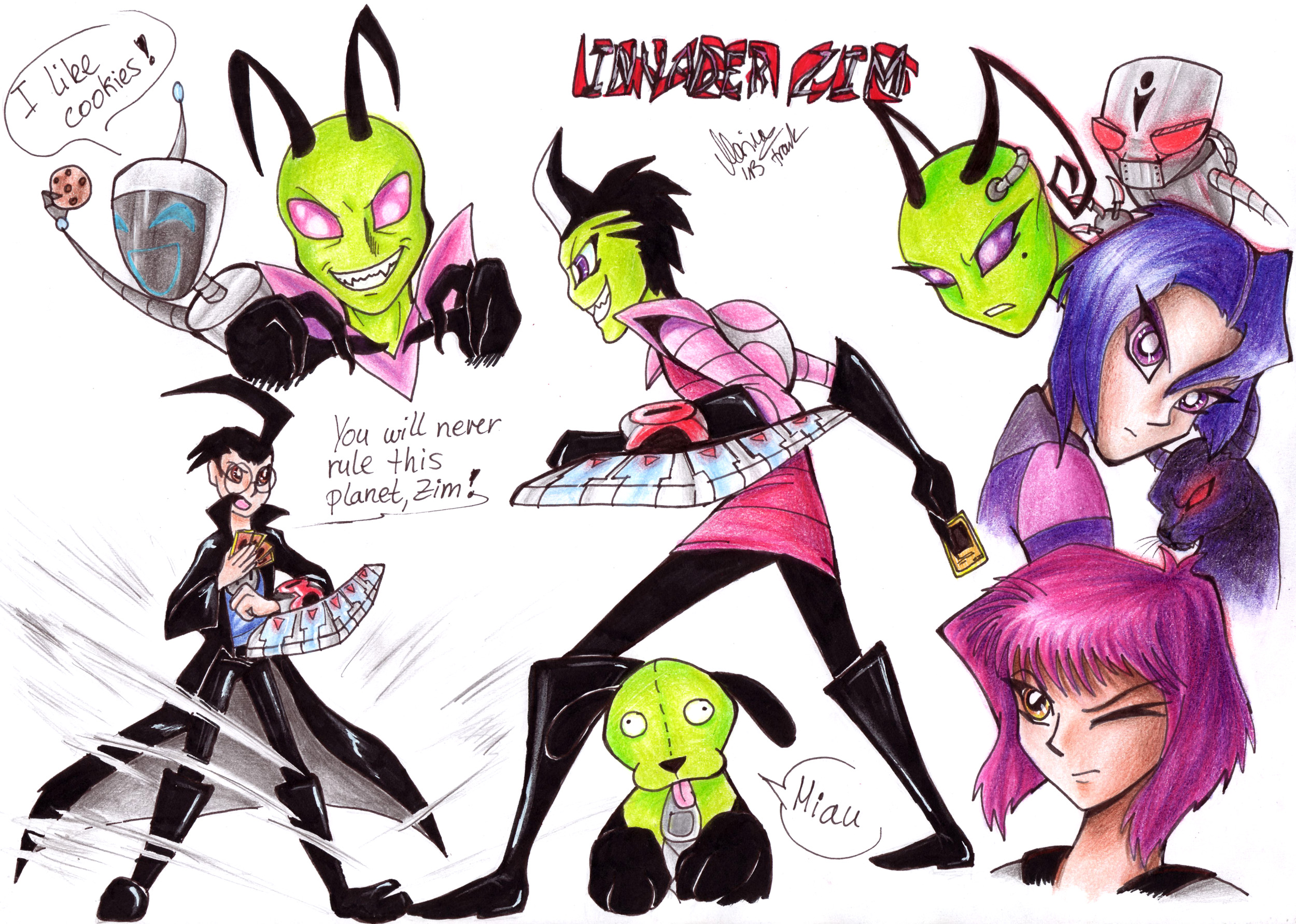 invader zim style