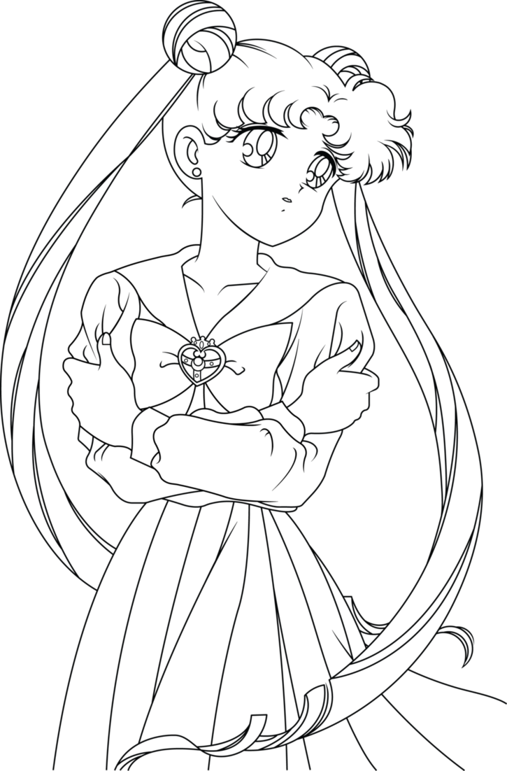 sailor moon line coloring