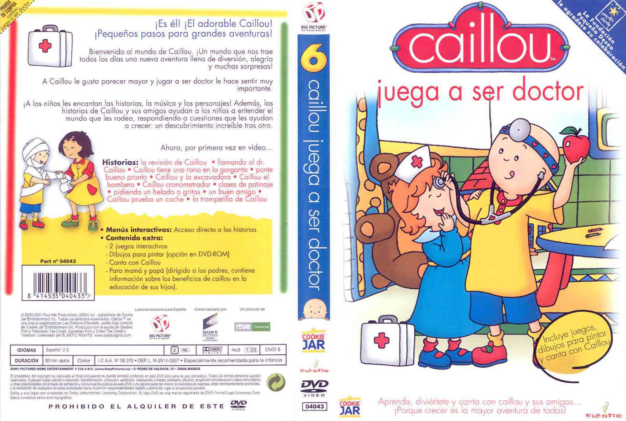 Caillou dvd cover