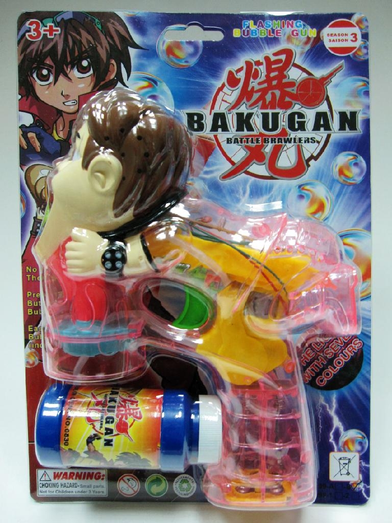 BAKUGAN WITH FLASHING MUSIC BUBBLE GUN