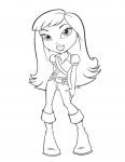 bratz coloring page cloe