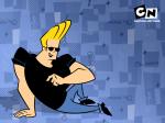 johnny bravo blue background